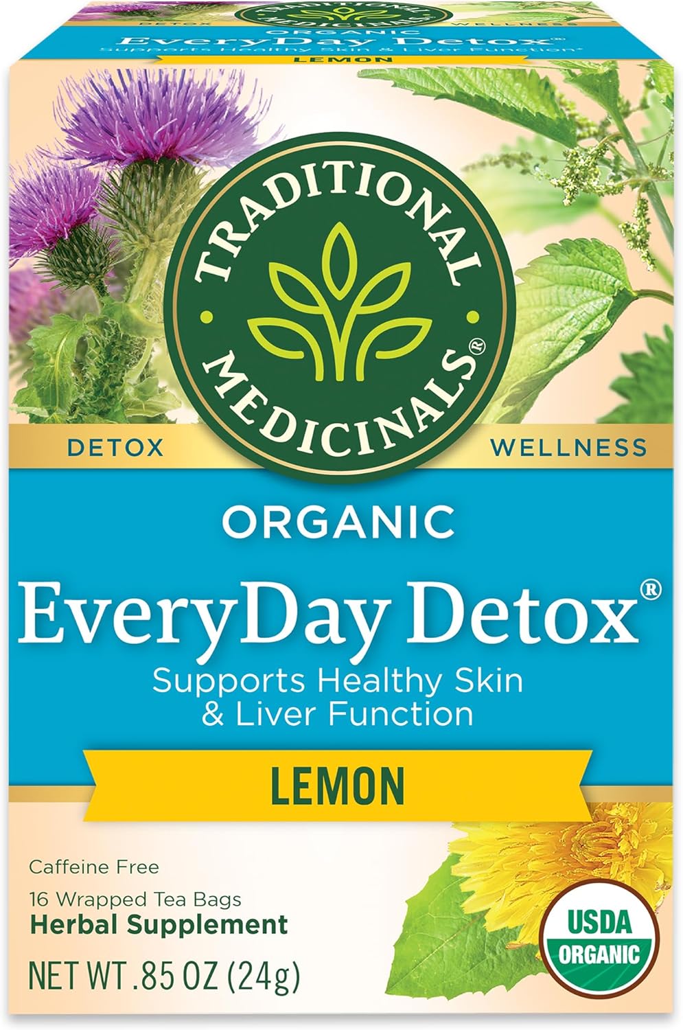 Traditional Medicinals Organic EveryDay Detox tea for PUPPP Rash Relief